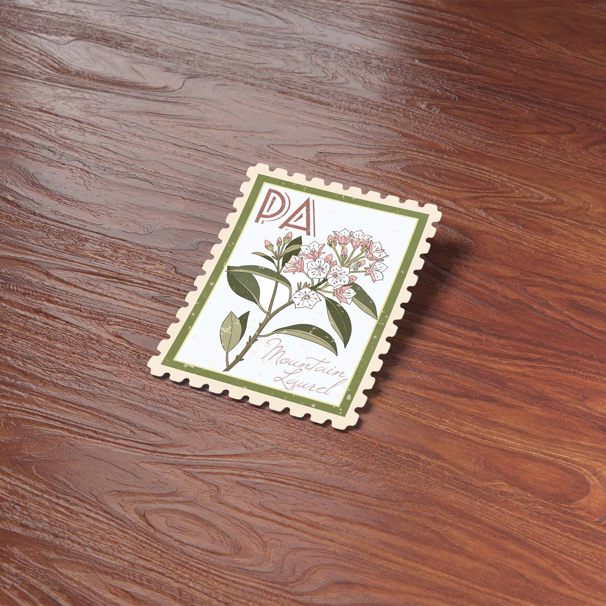 PENNSYLVANIA STATE FLOWER MOUNTAIN LAUREL STICKER