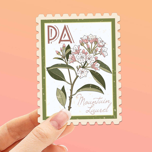PENNSYLVANIA STATE FLOWER MOUNTAIN LAUREL STICKER