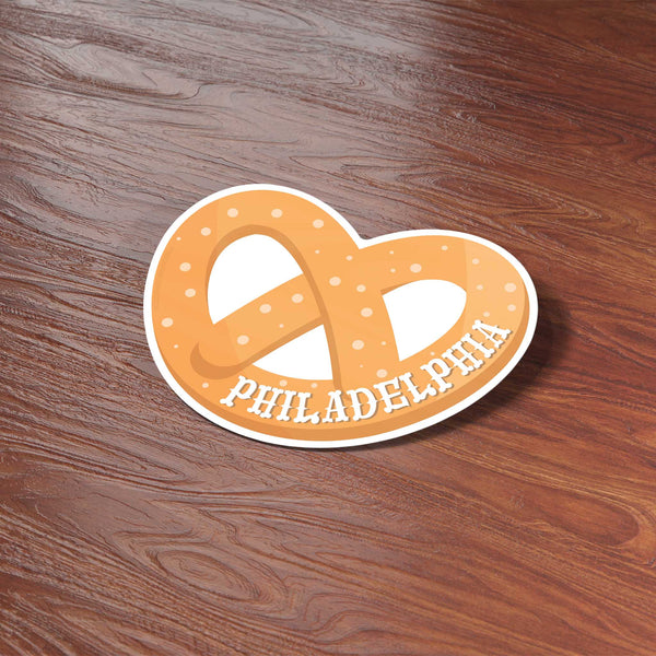 PHILLY SOFT PRETZEL STICKER- PHILADELPHIA PENNSYLVANIA DECAL