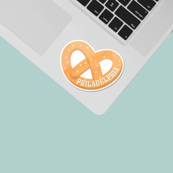 PHILLY SOFT PRETZEL STICKER- PHILADELPHIA PENNSYLVANIA DECAL