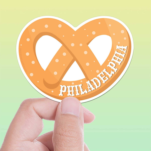 PHILLY SOFT PRETZEL STICKER- PHILADELPHIA PENNSYLVANIA DECAL