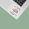 HOME IS WHERE YOU PARK IT RV BUMPER STICKER, WINTAGE CAMPER