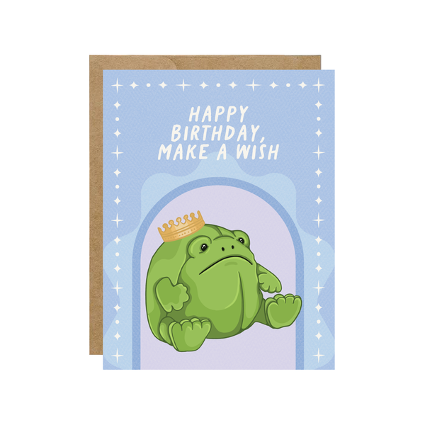 MAKE A WISH FROG - BIRTHDAY CARD