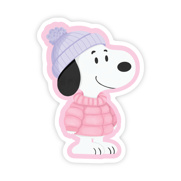 COZY WINTER SNOOPY - PEANUTS VINYL STICKER
