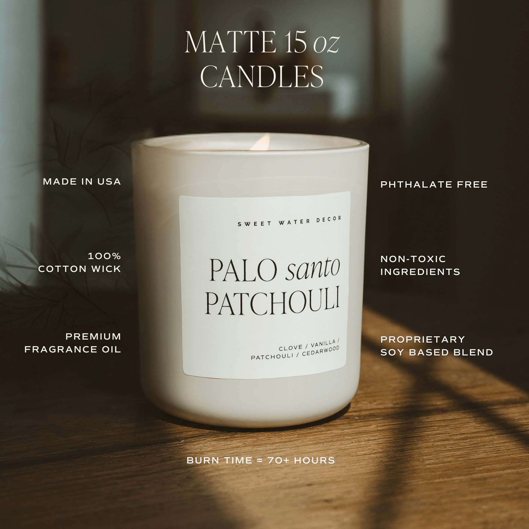 APPLE MAPLE BOURBON SOY CANDLE  - TAN MATTE JAR - 15 OZ