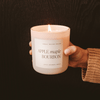 APPLE MAPLE BOURBON SOY CANDLE  - TAN MATTE JAR - 15 OZ