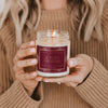 AUTUMN ORCHARD SOY CANDLE - PATTERNED 9 OZ - CLEAR JAR (MULLED CIDER)