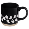 GHOSTS 14OZ. BLACK STONEWARE COFFEE MUG