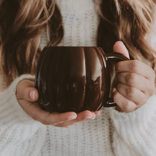 BROWN PUMPKIN 19OZ. FIGURINE COFFEE MUG