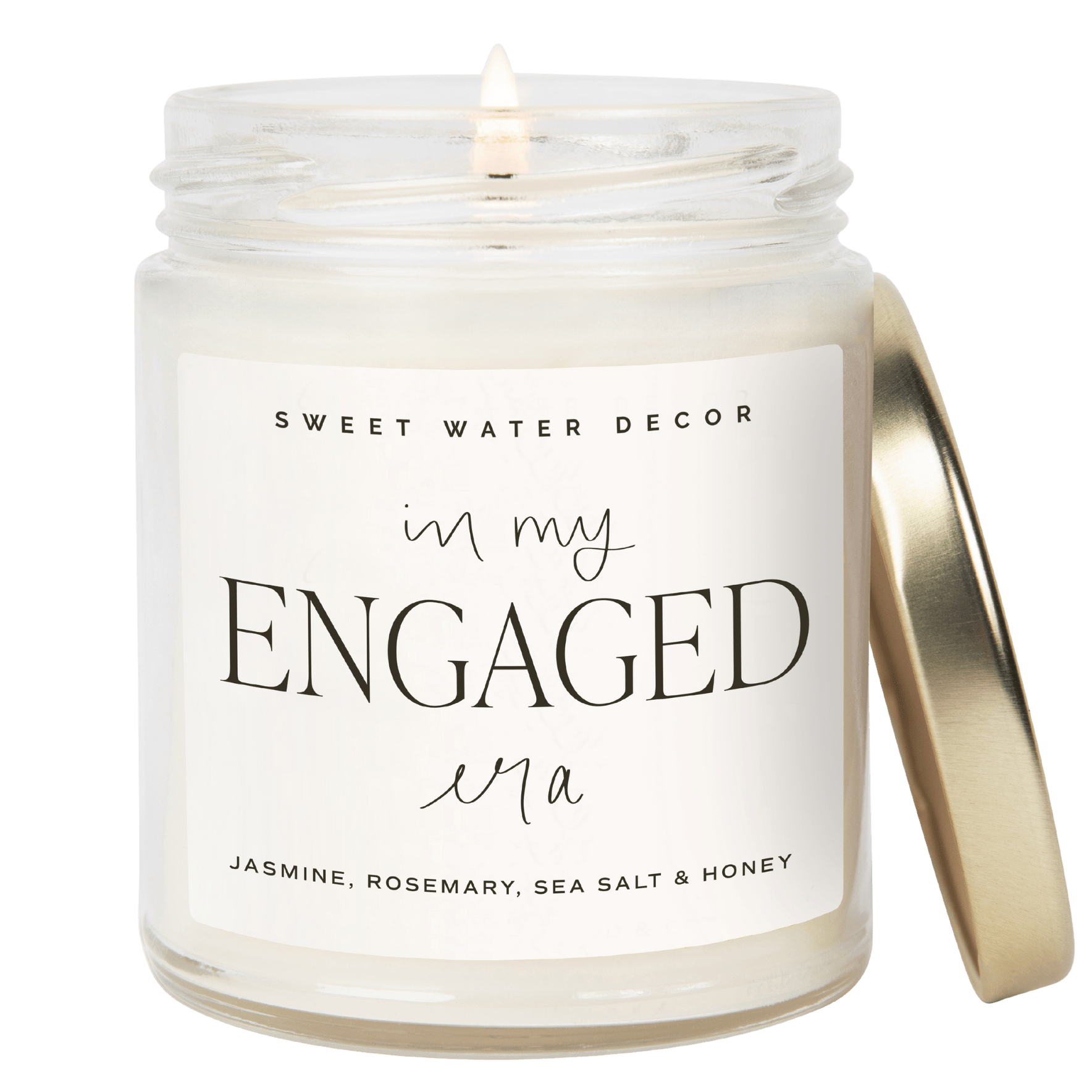 IN MY ENGAGED ERA SOY CANDLE - CLEAR JAR -  9 OZ (WILDFLOWERS AND SALT)