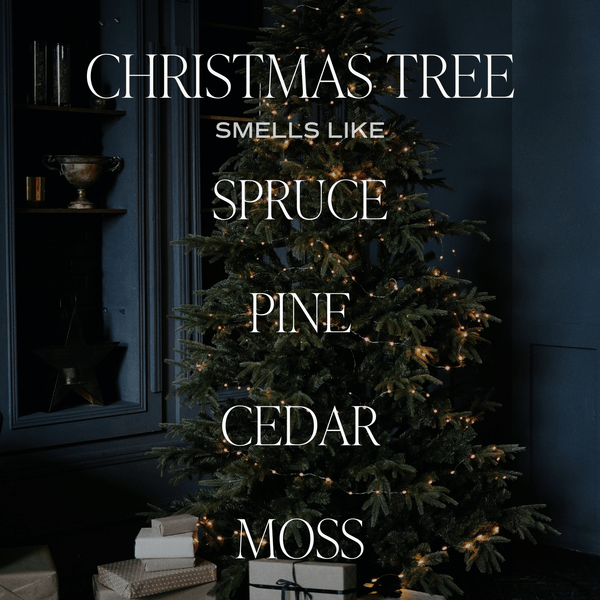 CHRISTMAS TREE SOY CANDLE - CLEAR JAR - 9 OZ