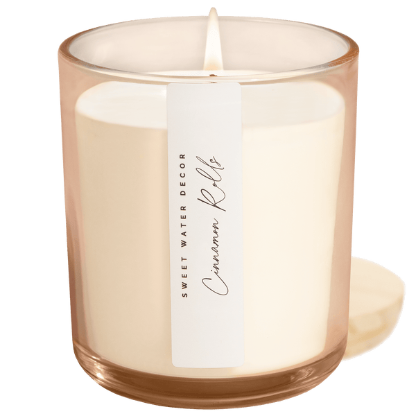 CINNAMON ROLLS SOY CANDLE - TINTED GLASS JAR - 12 OZ