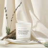 DRIFTWOOD AND MAHOGANY SOY CANDLE - WHITE JAR - 11 OZ