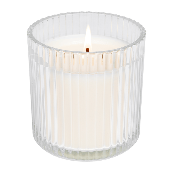 WEEKEND FLUTED SOY CANDLE - RIBBED GLASS JAR - 12OZ