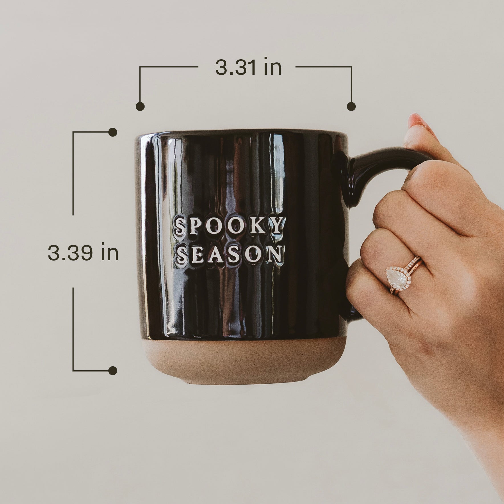 FALL LEAVES 14OZ. ORANGE STONEWARE COFFEE MUG