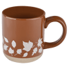 FALL LEAVES 14OZ. ORANGE STONEWARE COFFEE MUG