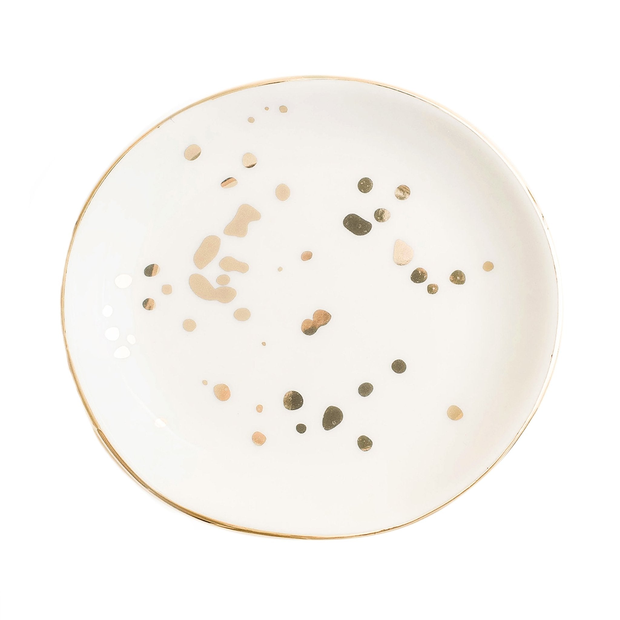 GOLD SPECKLED JEWELRY DISH