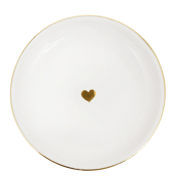 GOLD HEART JEWELRY DISH