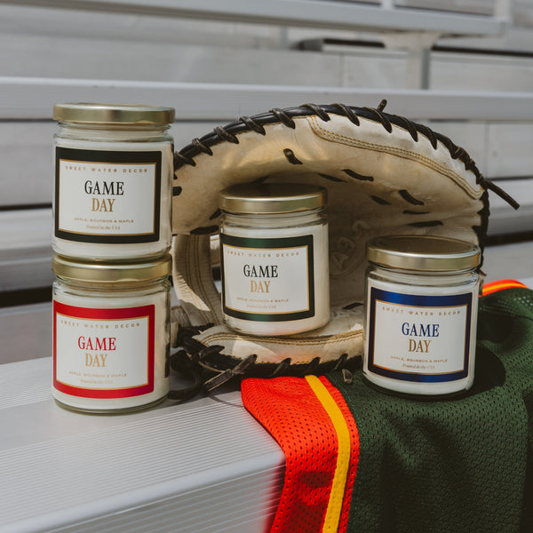 GAME DAY GREEN SOY CANDLE - CLEAR JAR - 9 OZ