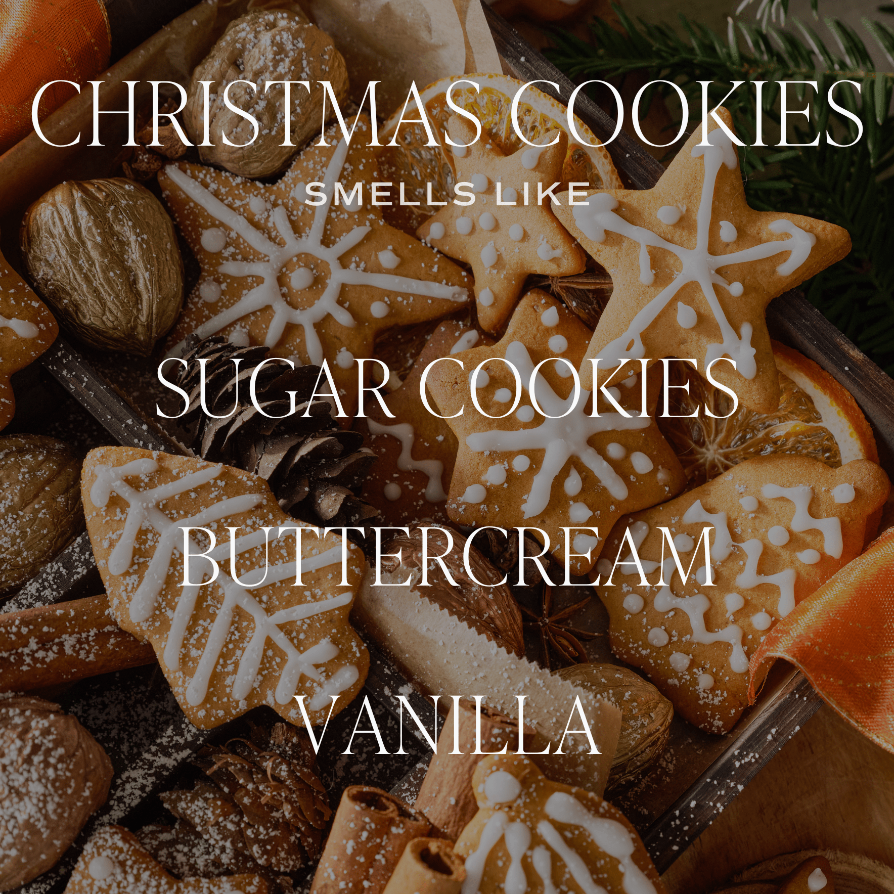 CHRISTMAS COOKIES SOY CANDLE - GREEN MATTE JAR - 15 OZ