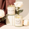 HAPPILY EVER AFTER SOY CANDLE - CLEAR JAR - 9 OZ (PALO SANTO PATCHOULI)