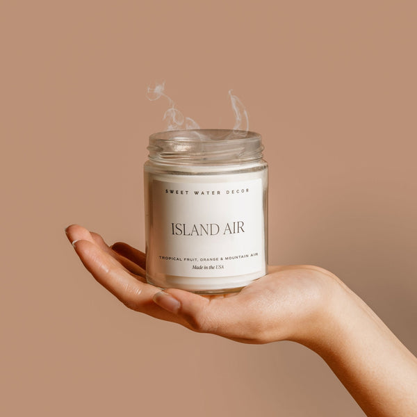 ISLAND AIR SOY CANDLE - CLEAR JAR - 9 OZ