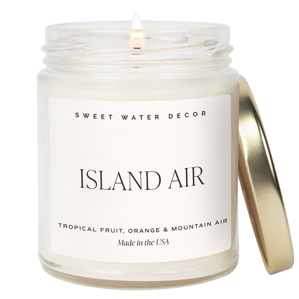 ISLAND AIR SOY CANDLE - CLEAR JAR - 9 OZ