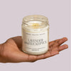 LAVENDAR AND EUCALYPTUS SOY CANDLE - CLEAR JAR - 9OZ