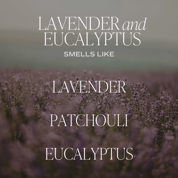 LAVENDAR AND EUCALYPTUS SOY CANDLE - CLEAR JAR - 9OZ