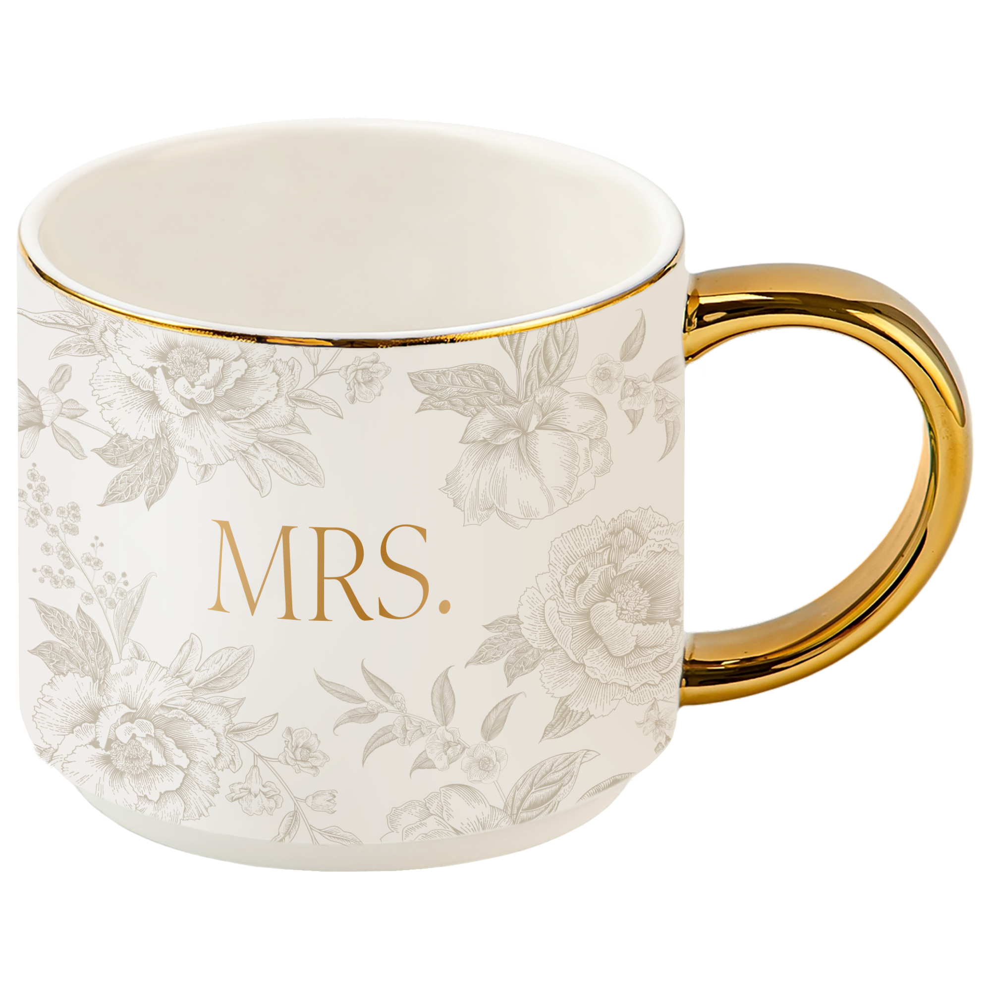 MRS 14 OZ GOLD HANDLE COFFEE MUG