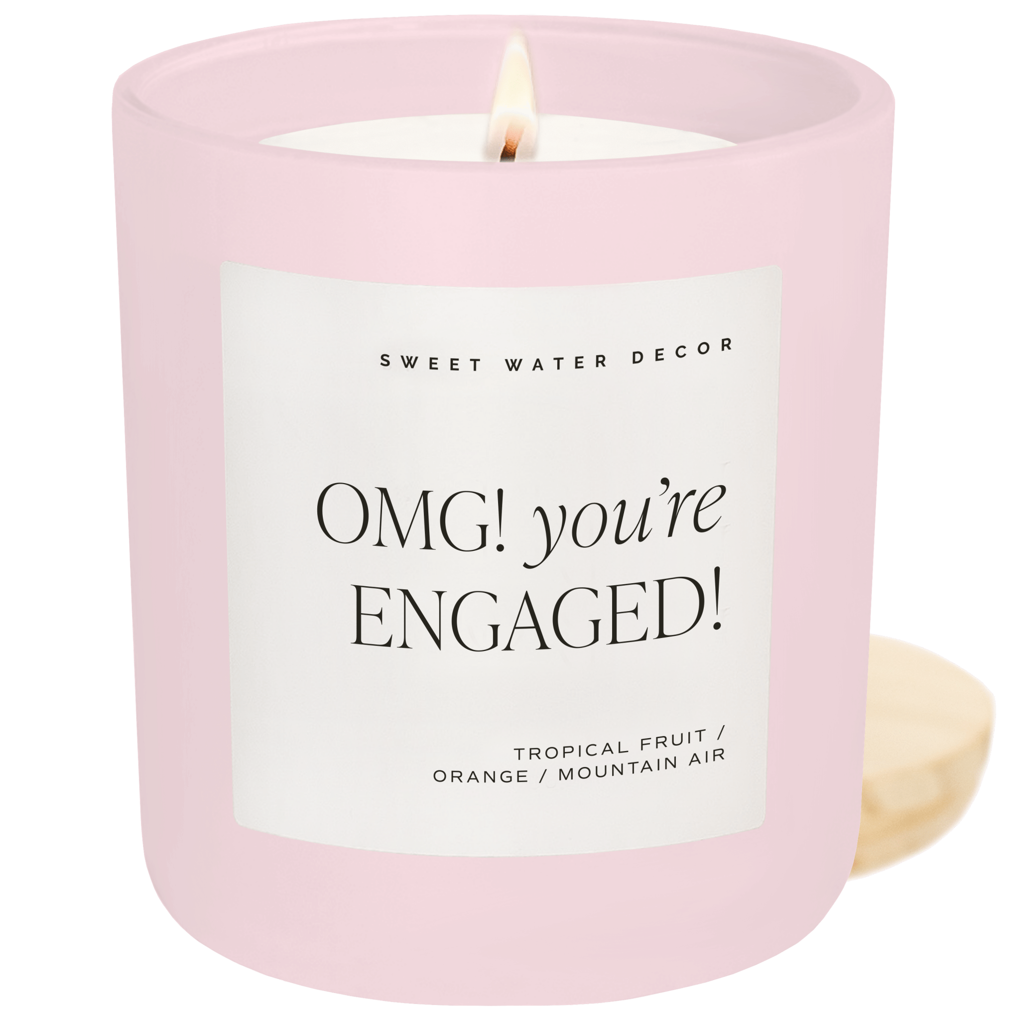 OMG! YOU'RE ENGAGED! SOY CANDLE - PINK MATTE JAR - 15 OZ