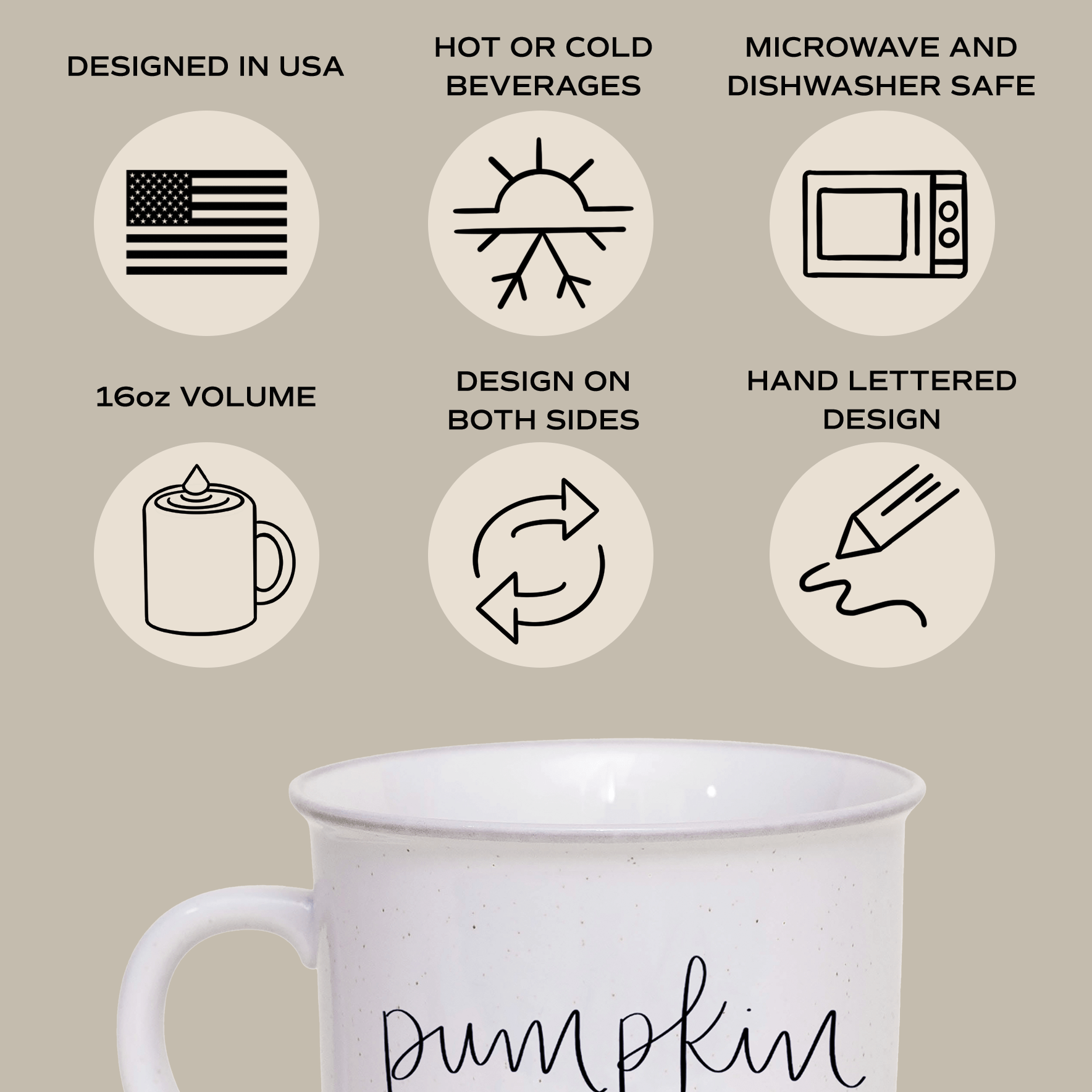 PUMPKIN SPICE 16OZ. RUSTIC CAMPFIRE COFFEE MUG