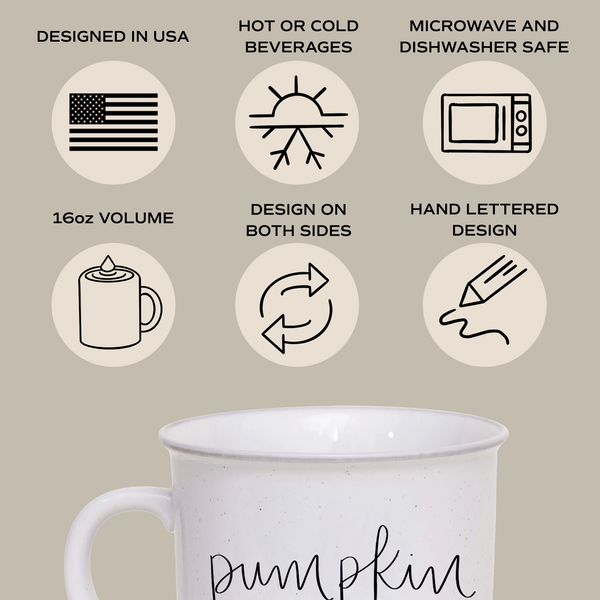 PUMPKIN SPICE 16OZ. RUSTIC CAMPFIRE COFFEE MUG
