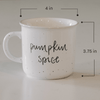 PUMPKIN SPICE 16OZ. RUSTIC CAMPFIRE COFFEE MUG