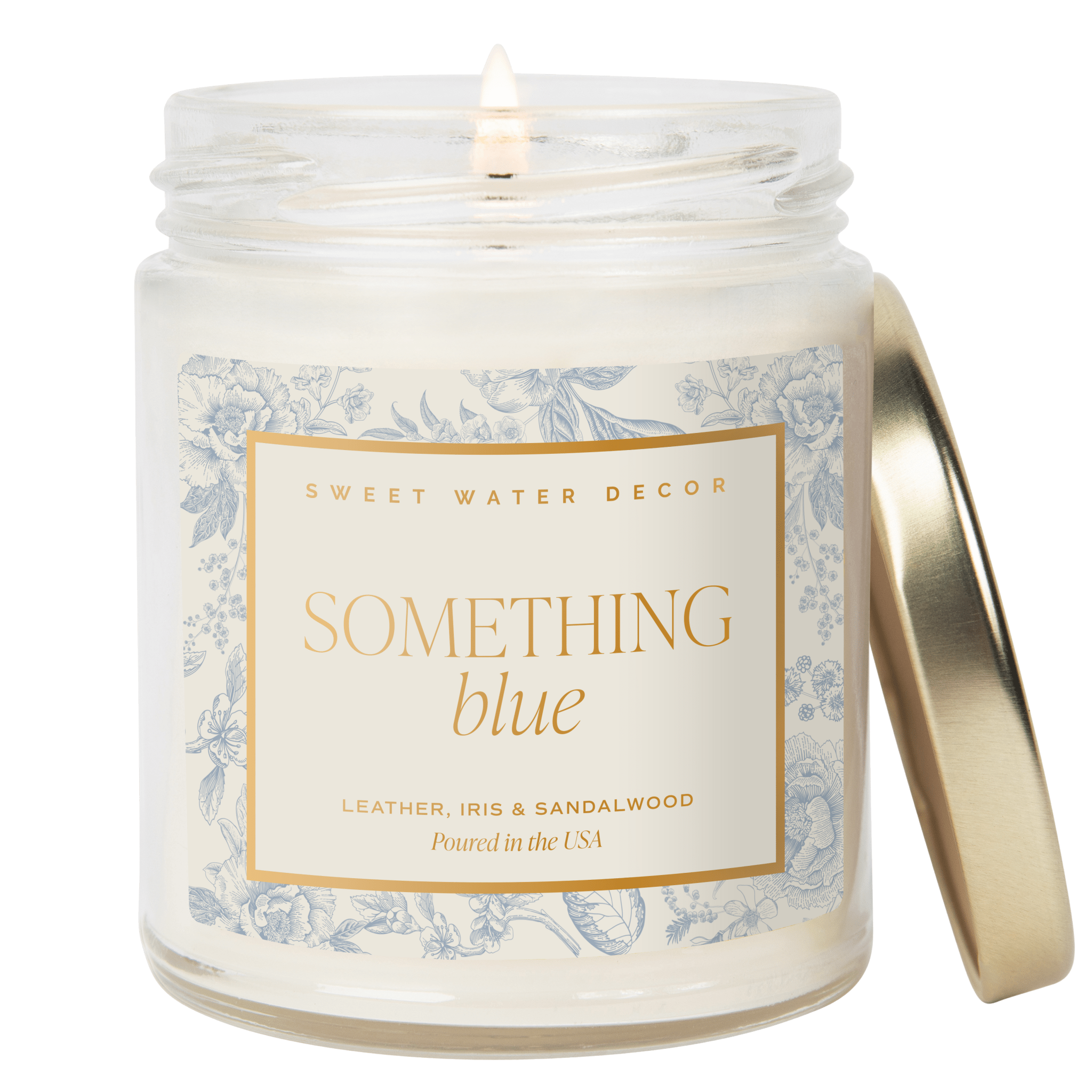SOMETHING BLUE SOY CANDLE - CLEAR JAR - 9 OZ (LUXURY GETAWAY)