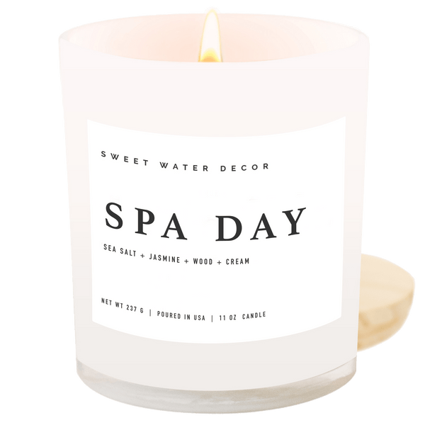 SPA DAY SOY CANDLE - WHITE JAR - 11 OZ