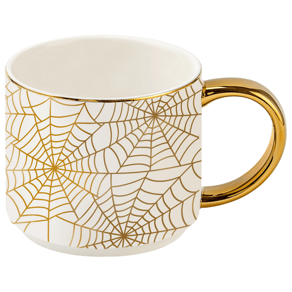SPIDERWEBS 14 OZ GOLD HANDLE COFFEE MUG