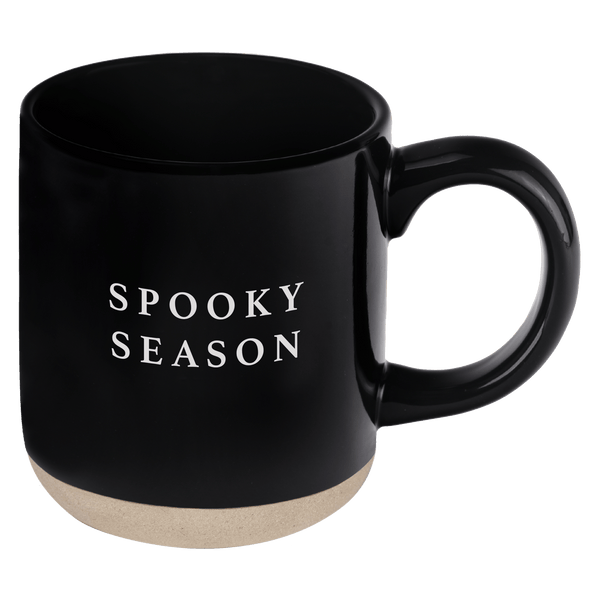 SPOOKY SEASON 14 OZ BLACK STONEWARE COFFEE MUG