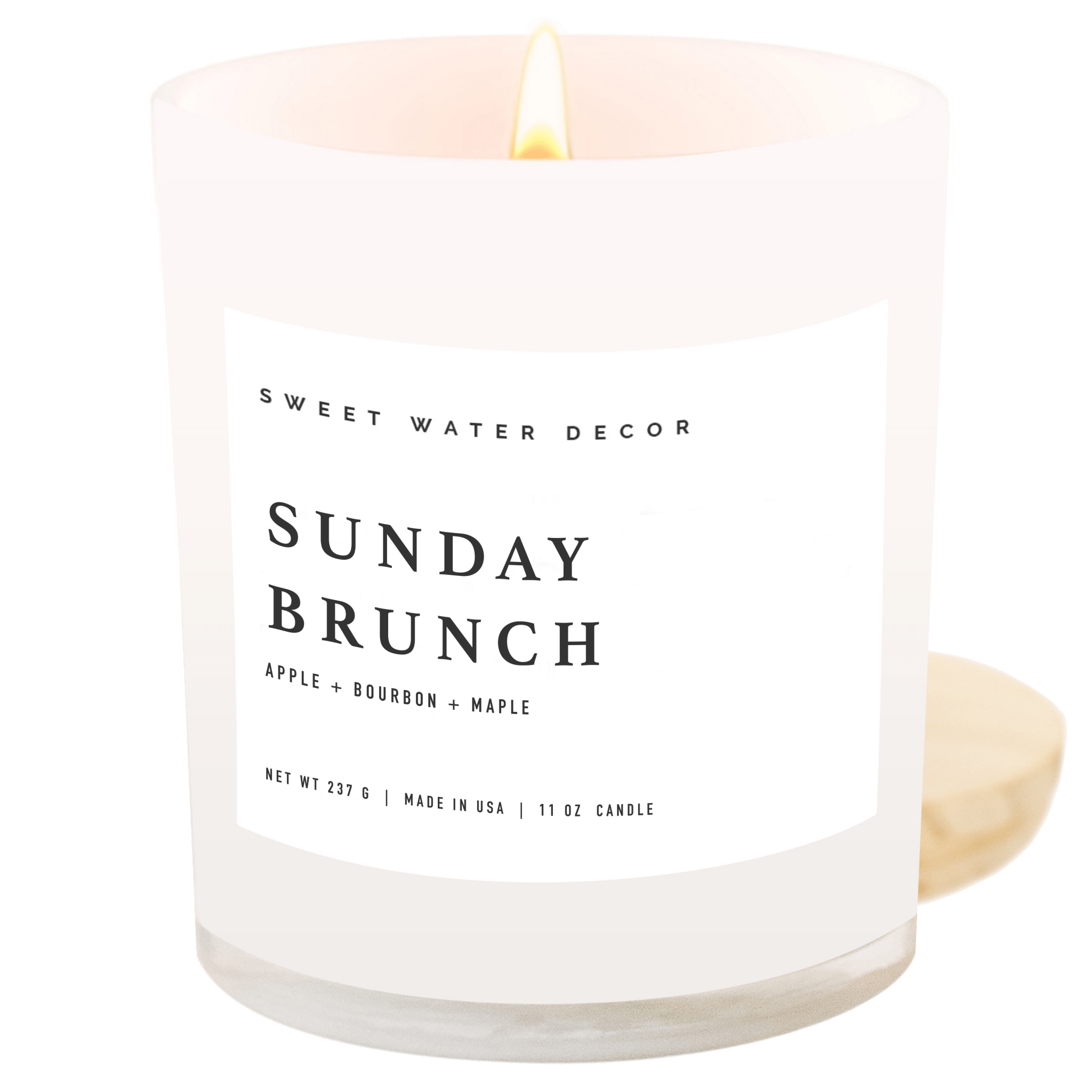 SUNDAY BRUNCH SOY CANDLE - WHITE JAR - 11 OZ