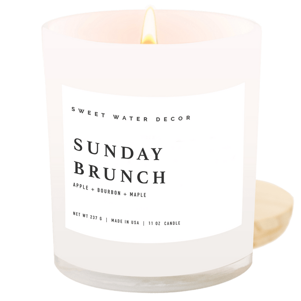 SUNDAY BRUNCH SOY CANDLE - WHITE JAR - 11 OZ