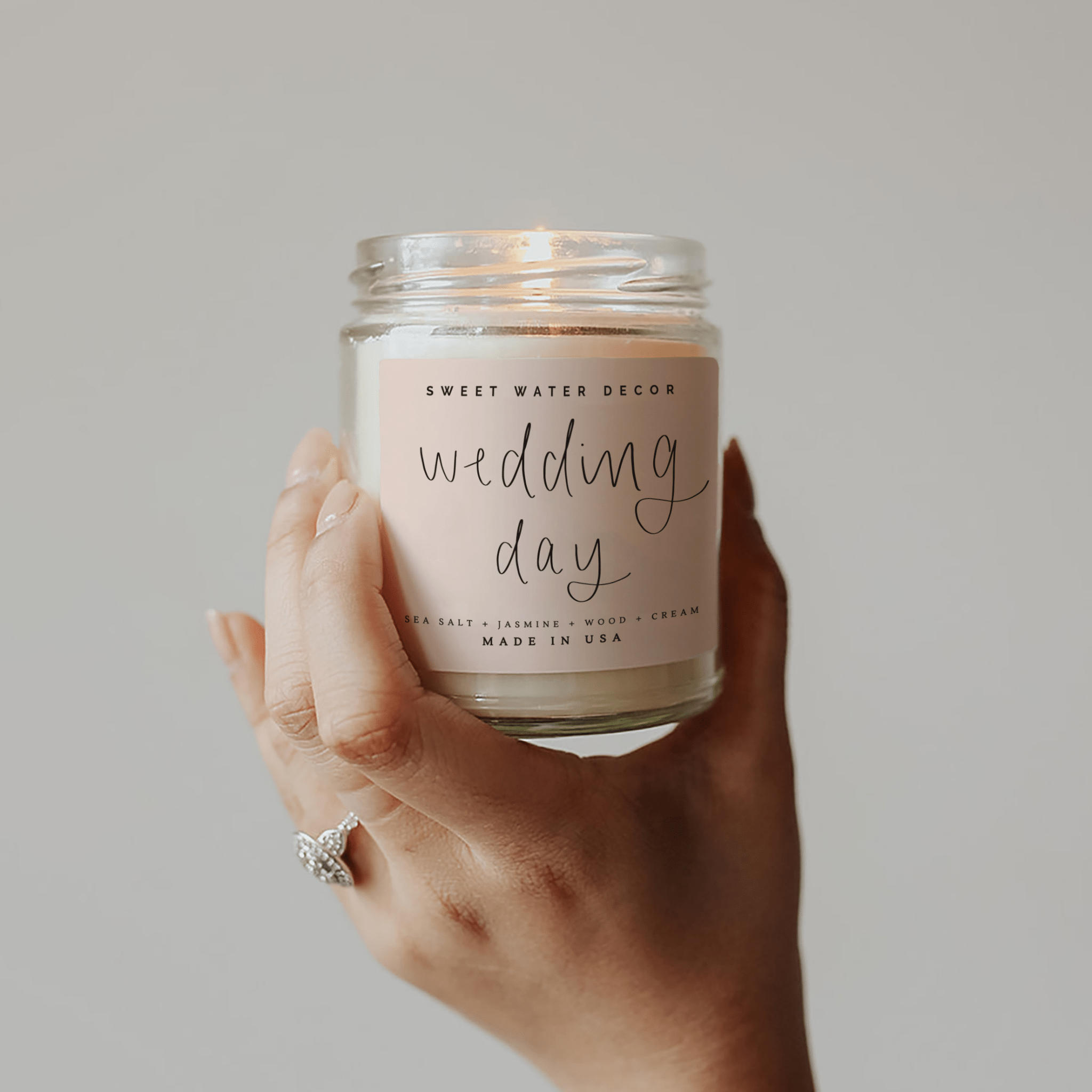 WEDDING DAY SOY CANDLE - CLEAR JAR - 9 OZ (SPA DAY)