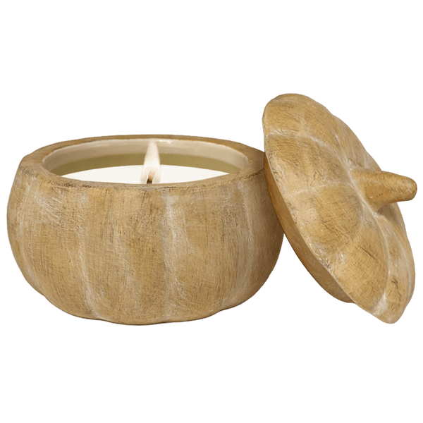 PUMPKIN SPICE SOY CANDLE - CERAMIC PUMPKIN JAR- 8 OZ