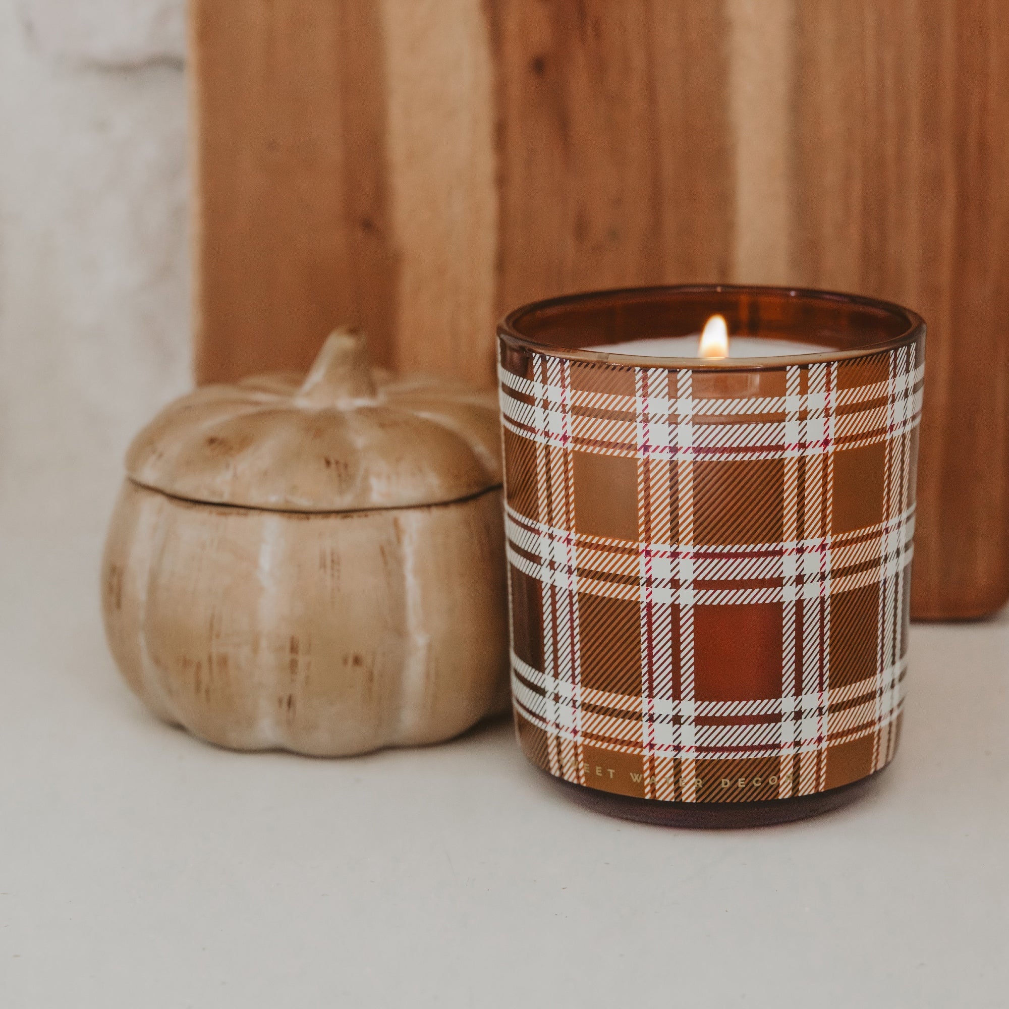 PUMPKIN SPICE SOY CANDLE - CERAMIC PUMPKIN JAR- 8 OZ