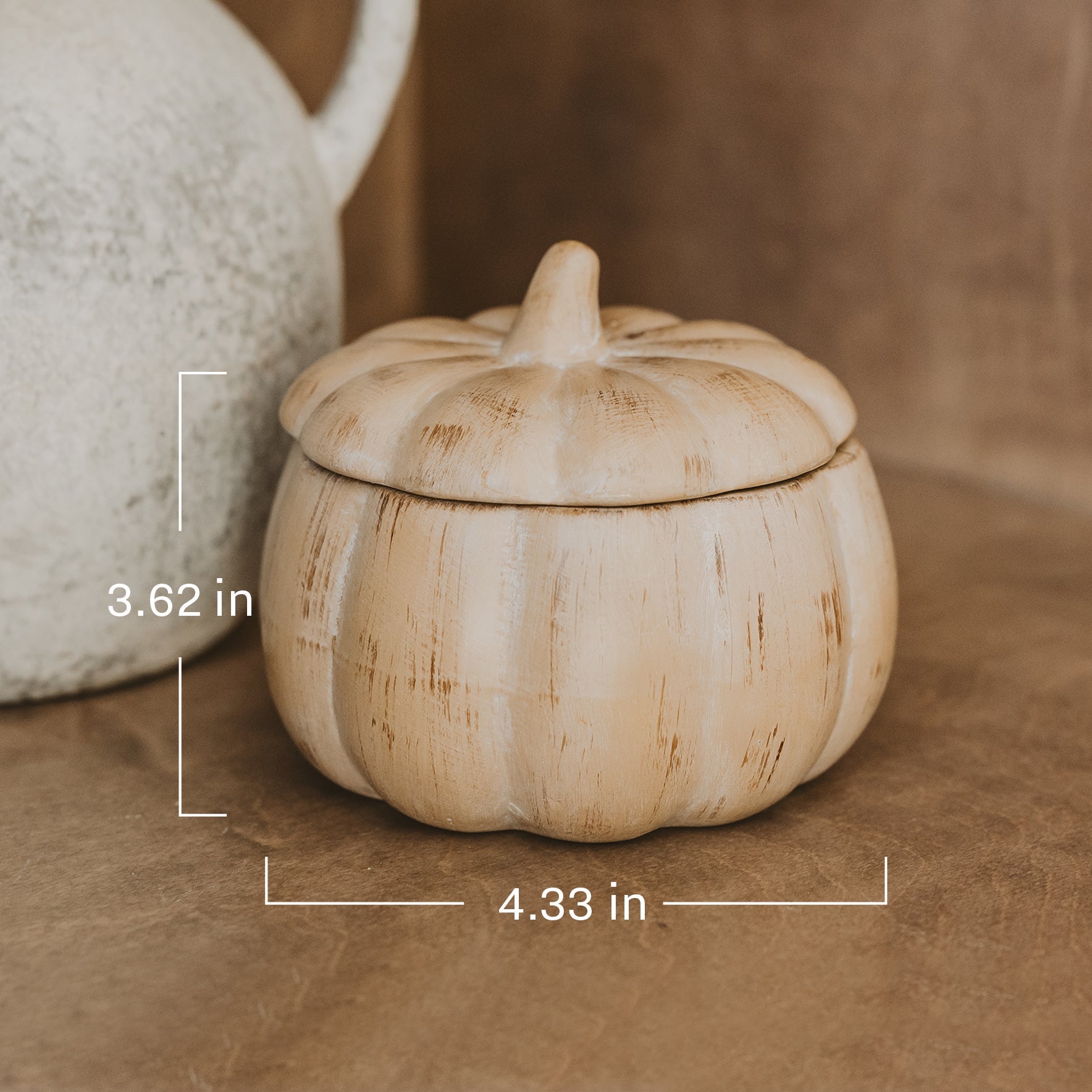 PUMPKIN SPICE SOY CANDLE - CERAMIC PUMPKIN JAR- 8 OZ