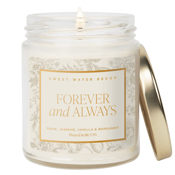 FOREVER AND ALWAYS SOY CANDLE - CLEAR JAR - 9 OZ