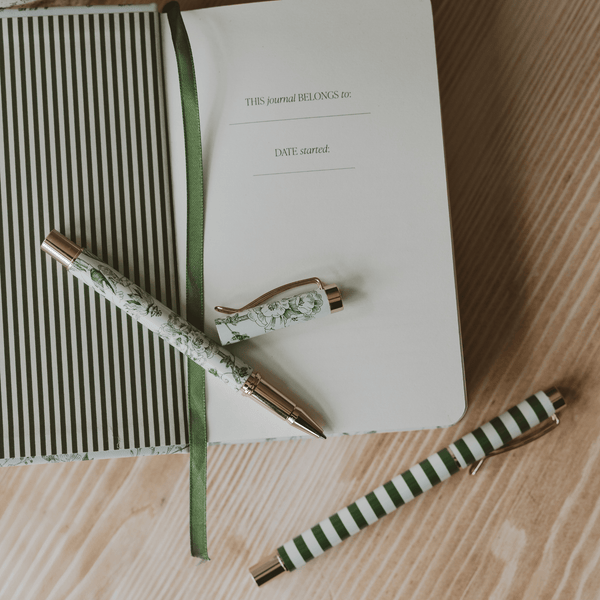 MOM'S ONE LINE A DAY GREEN DELFT LEATHER JOURNAL