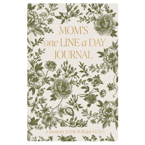 MOM'S ONE LINE A DAY GREEN DELFT LEATHER JOURNAL
