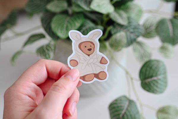 COZY ROBE BEAR JELLY - VINYL STICKER
