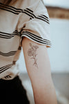 JANUARY BIRTH FLOWER - CARNATION TEMPORARY TATTOOS