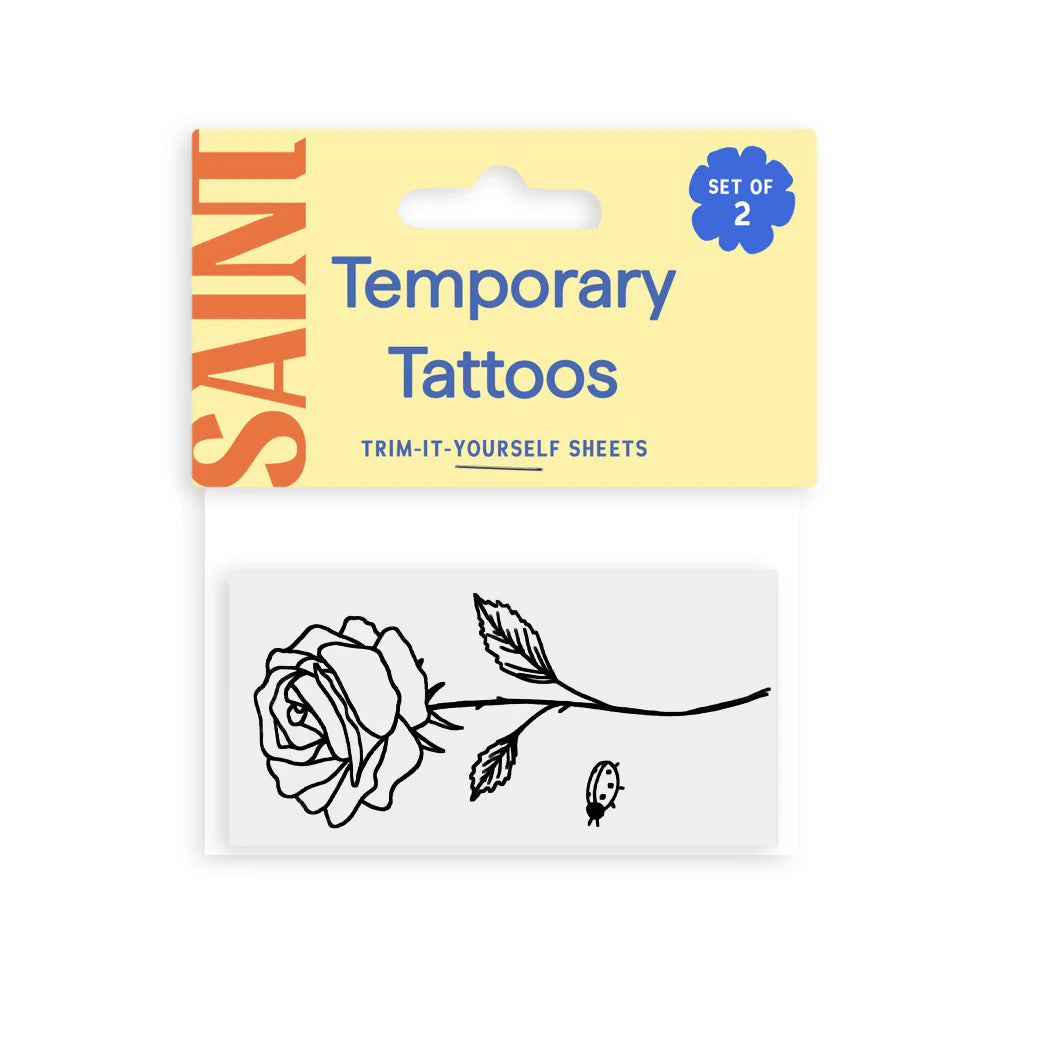 JUNE BIRTH FLOWER - ROSE TEMPORARY TATTOOS
